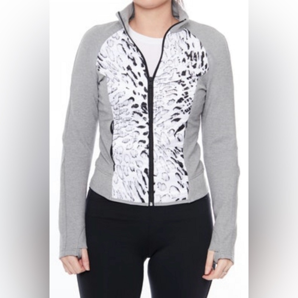 Euc Blanc Noir Vector Thin Down Jacket, Gray/Blac… - image 1